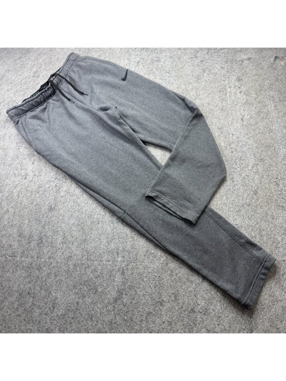 Nike Sweatpants Men L Gray Tapered Open Hem 29" 860369 Fleece